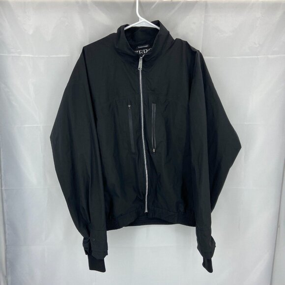 Zero Restriction Men L Goretex Windbreaker Jacket Zip Lightweight Black Golf - Picture 1 of 9